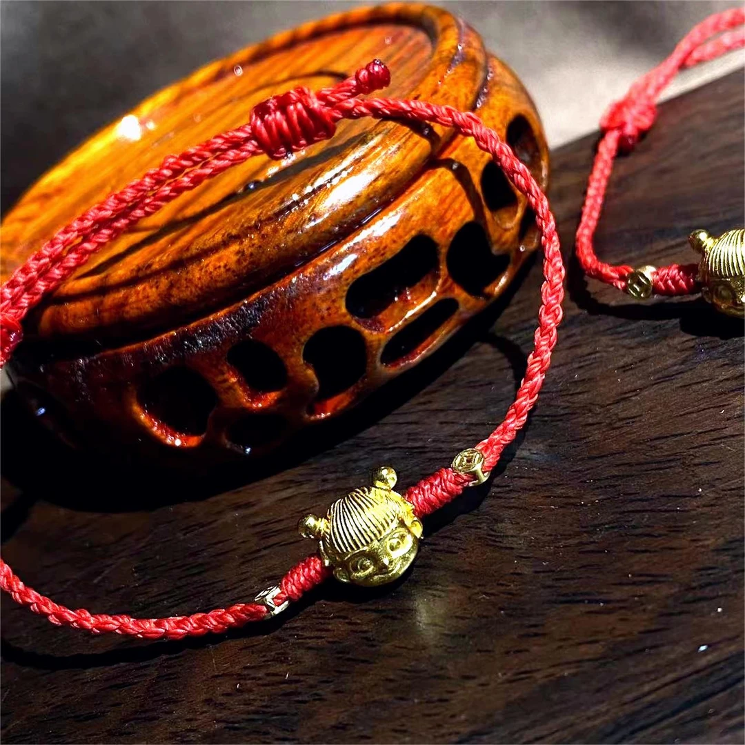 925银手链 哪吒/三太子铜钱款|925银手绳可调节，多样性发货1件