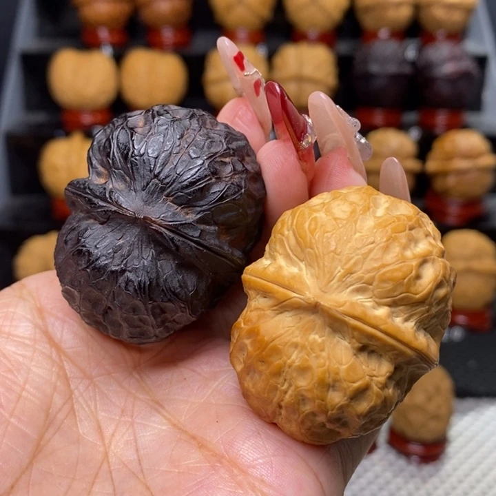 文玩核桃把件远*丶阴阳对45尺11号