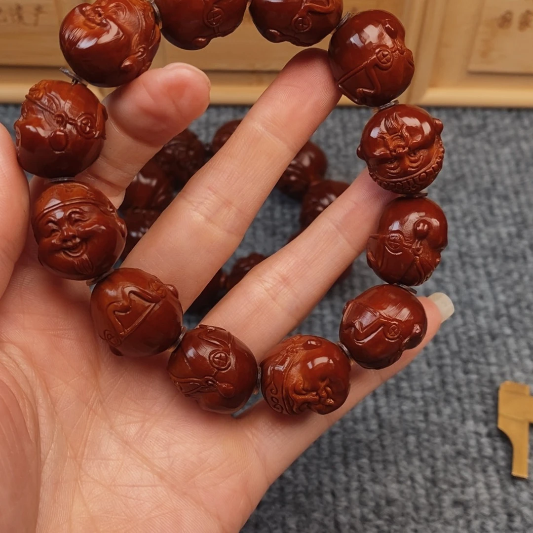 房***郎橄榄核手串/手链财神头