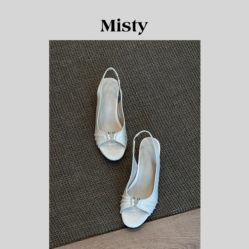 Misty 雾屿女鞋|34-39|4cm|2025爆款小众百搭鱼嘴仙女风