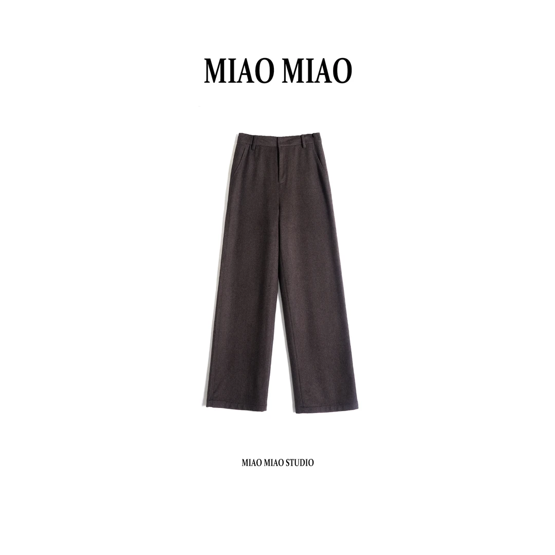 【宜淮】徐淼淼冬季穿搭休闲百搭精纺羊绒西装裤CN1686