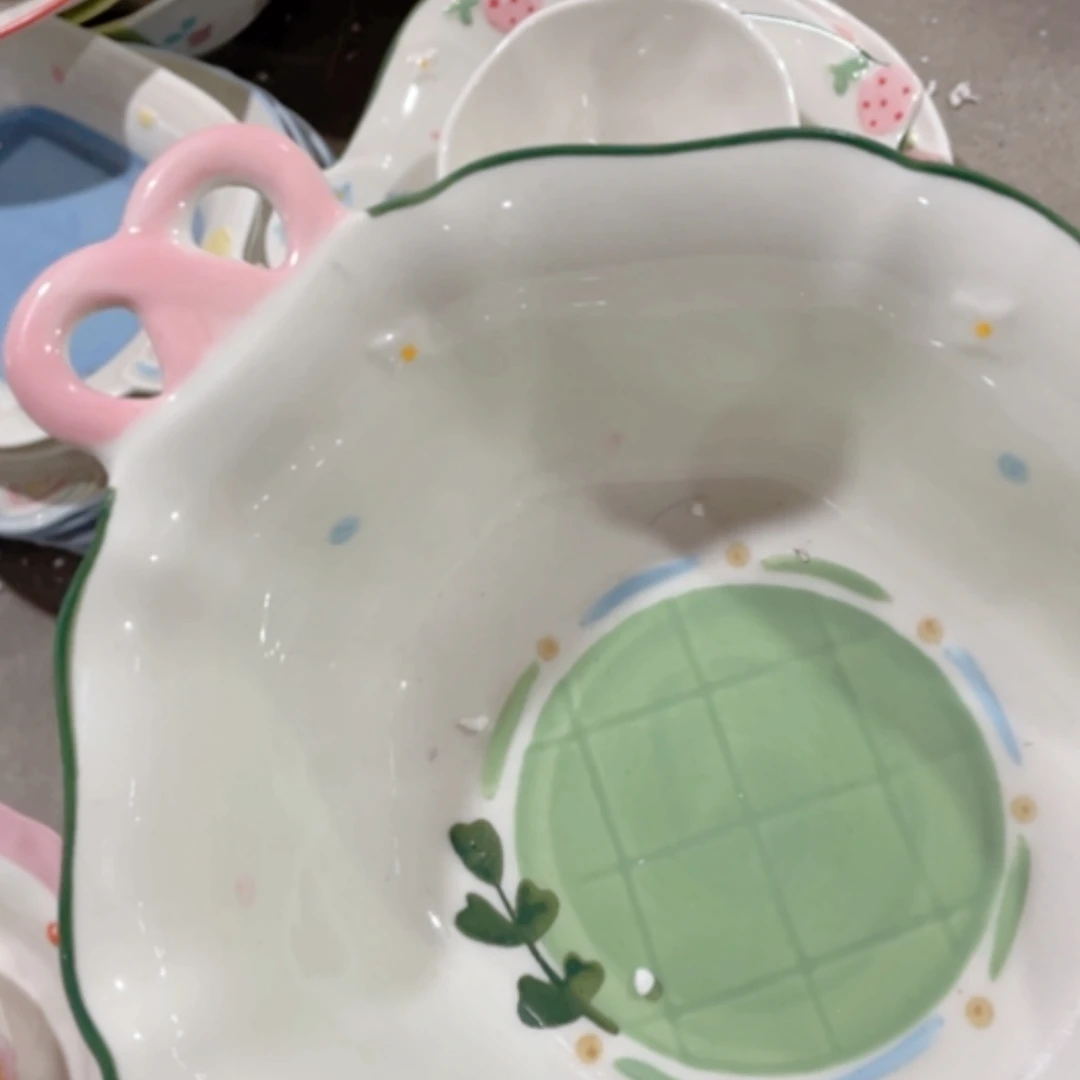 【闪购商品】陶瓷杯碟盘碗瑕疵完美主义的鱼拍1……………………