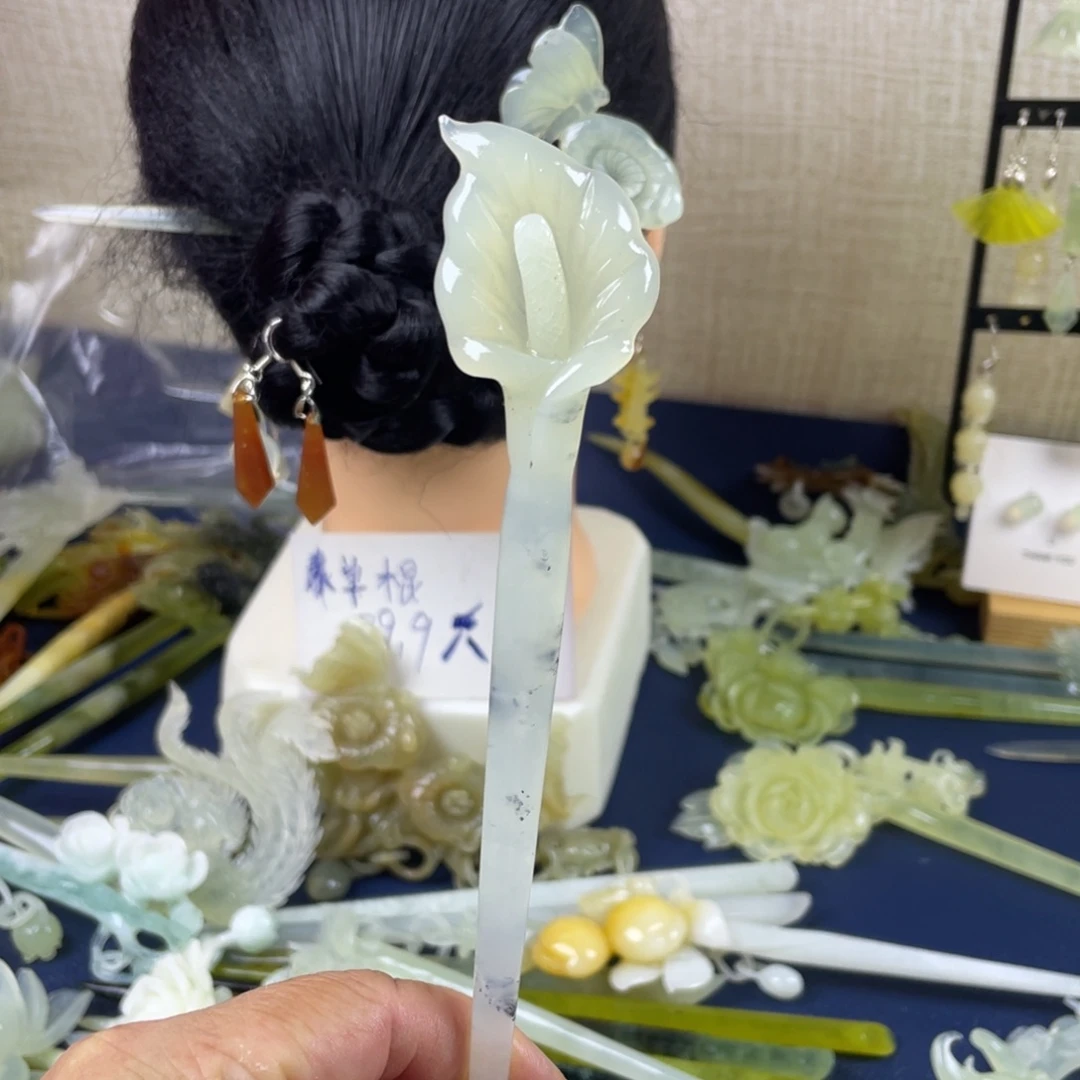 未镶嵌蛇纹石玉发饰