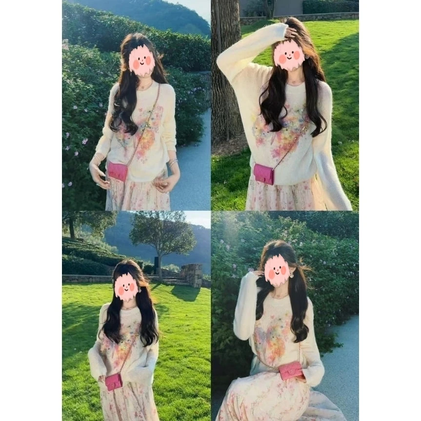 彩蝶梦境2025年法式小众韩系复古显瘦气质休闲宽松时尚百搭毛衣女