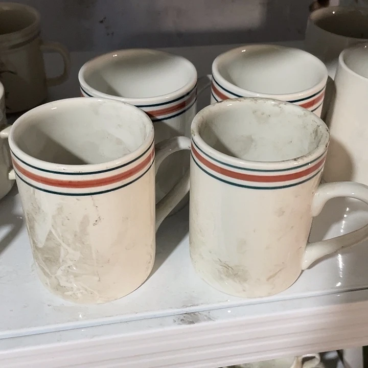 杯瓷片 炻器瓷高杯子4个