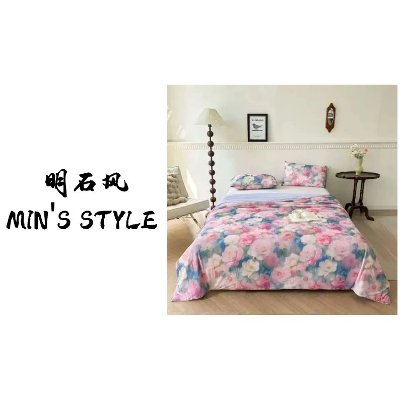 高货A类凉感夏凉被针织凉感印花轻奢款被芯透气加厚丝滑不成坨