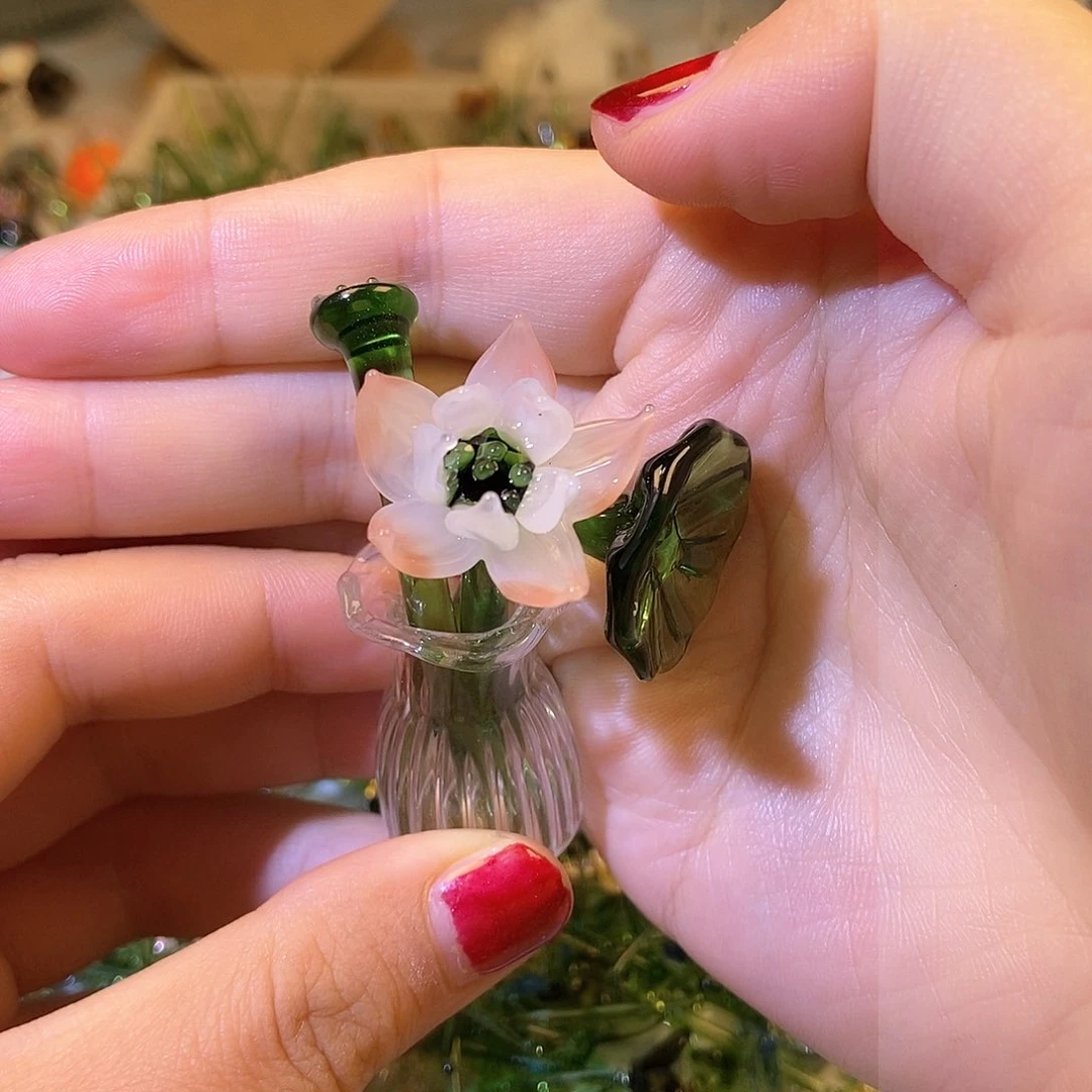 琉璃手工艺品荷花