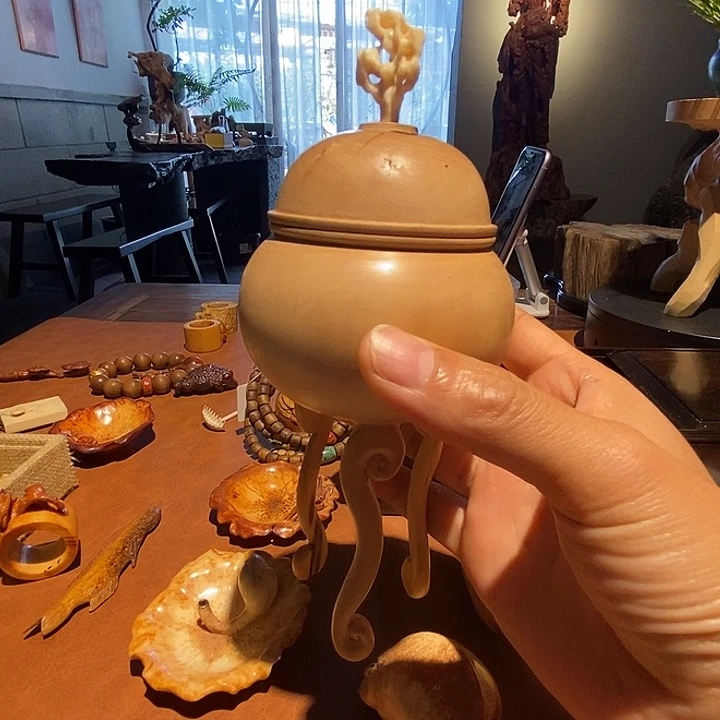 黄杨木茶周边器物香炉