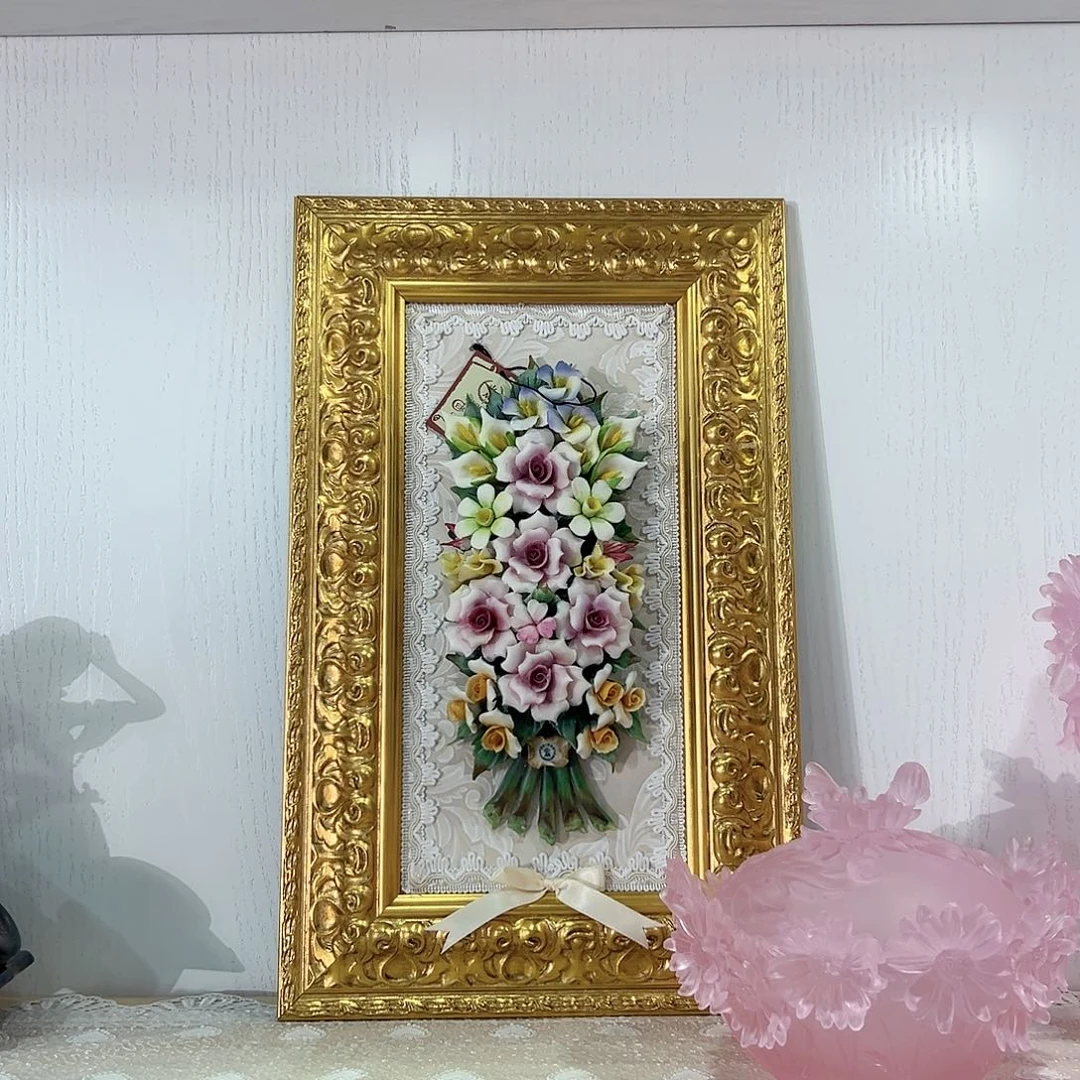 陶瓷意大利陶瓷花挂画赏盘