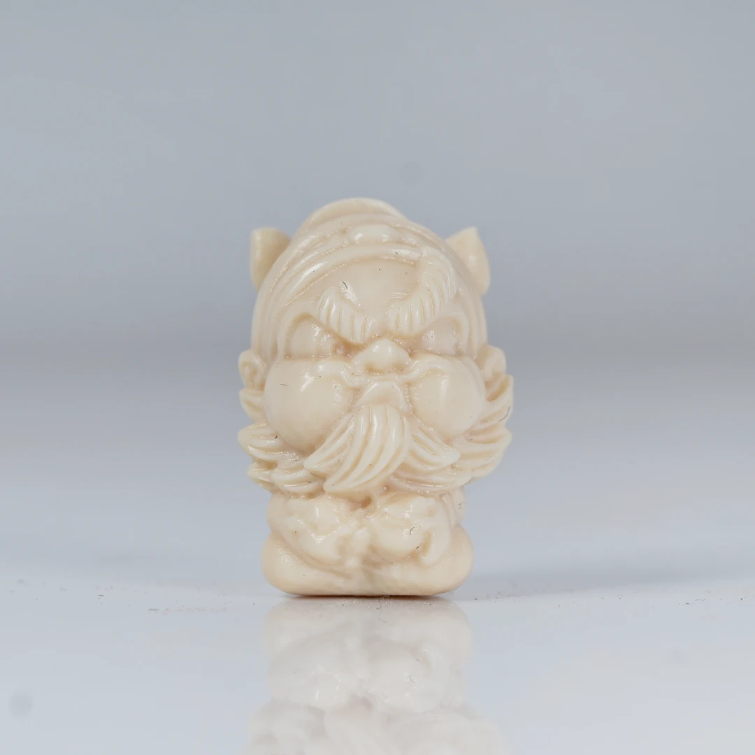 A051天然猛犸牙雕刻钟馗12✖️18mm 支持鉴定假一罚四