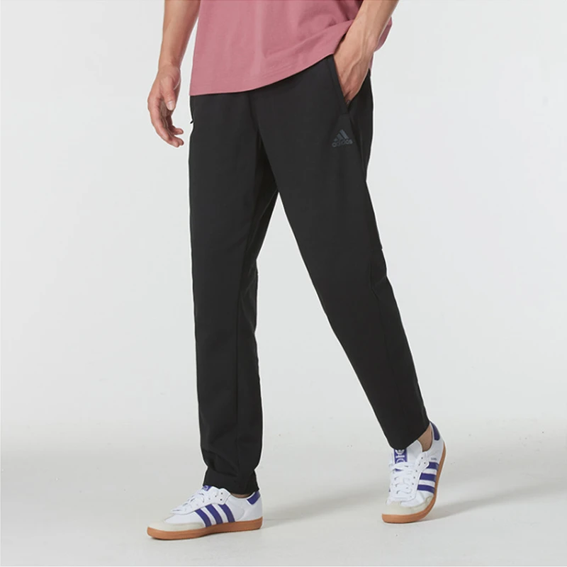 adidas/阿迪达斯男士秋冬季加厚针织运动长裤宽松休闲裤直筒长裤