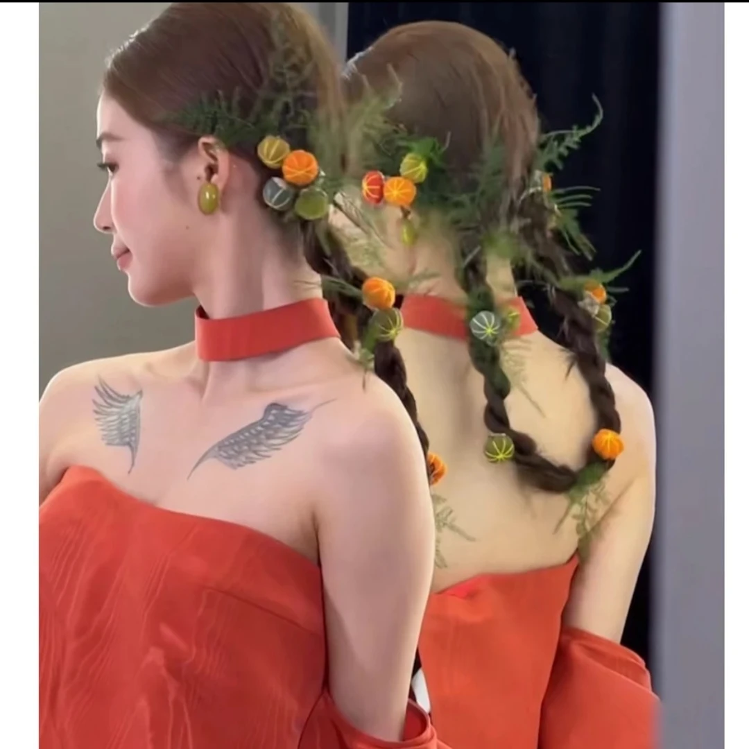 喜看优选15348南瓜发饰新娘饰唯美百搭时尚拍照摄影发饰品