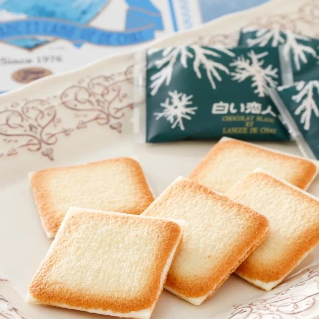 日本白色恋人饼干白巧克力夹心北海道原装进口伴手礼盒酥脆