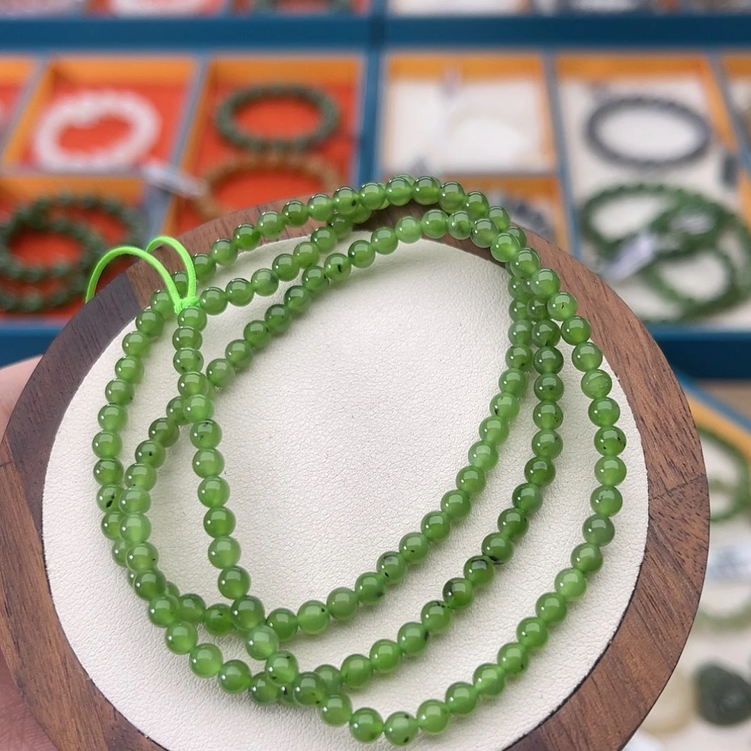 和田玉未镶嵌手串A21卡4