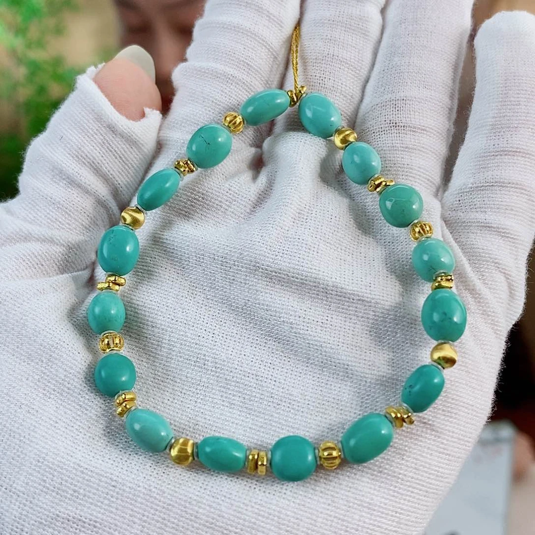 18K金镶嵌绿松石珠宝奇石