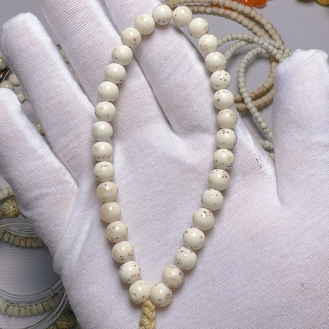 K***】手串星月菩提原生态石玉料卡7手持