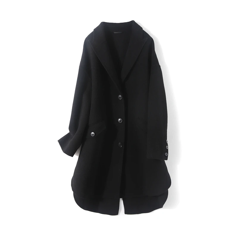 28929【梵系列】气质淑女双面呢大衣W218D39788