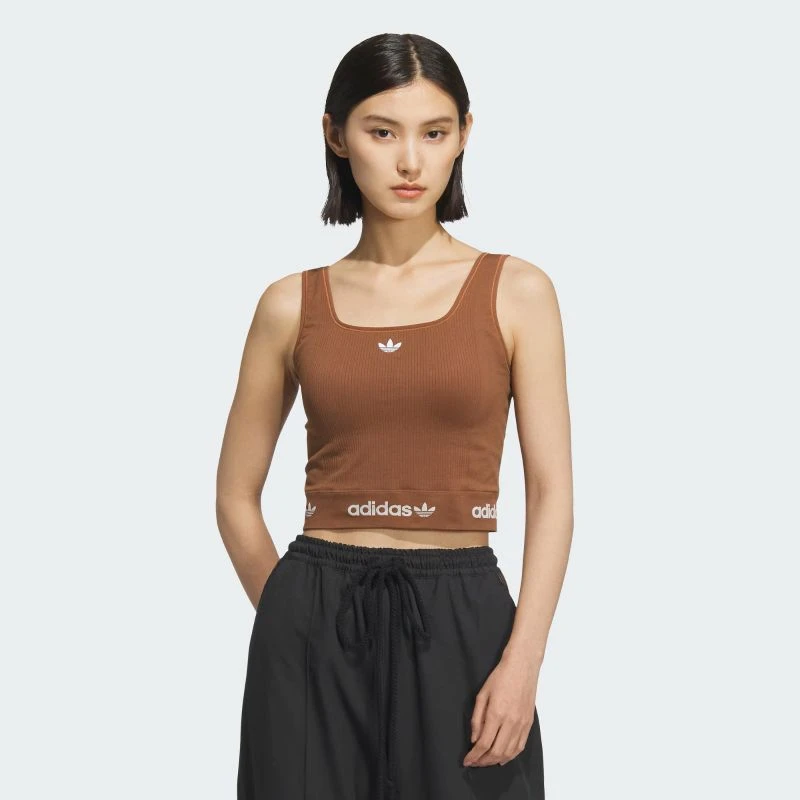 adidas/阿迪达斯ORIGINALS 女士背心舒适自带胸垫运动上衣KB6421