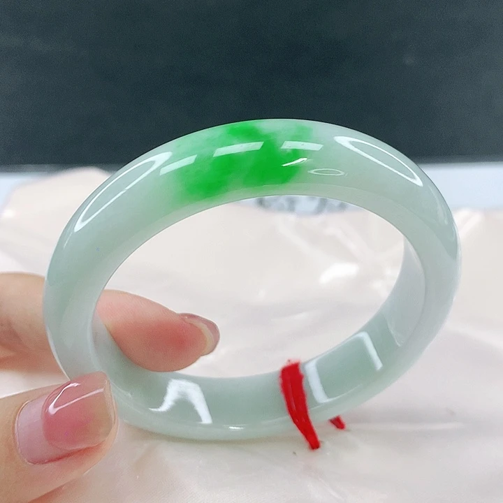 翡翠未镶嵌手镯圈52.8，13016