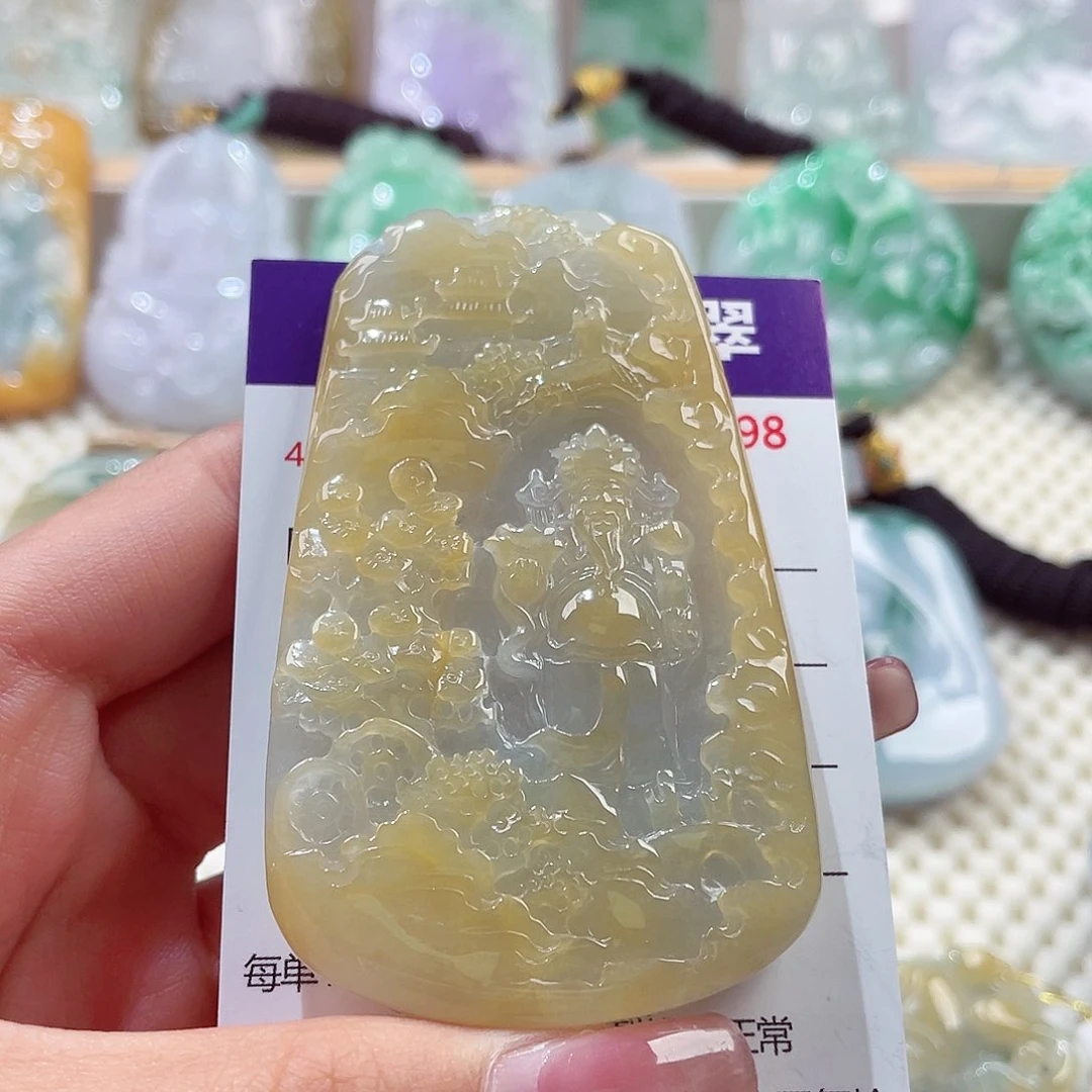 颈饰未镶嵌翡翠财神