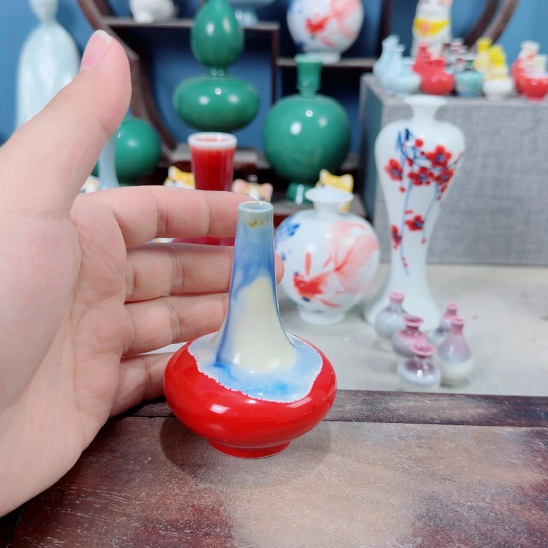 陶瓷手工小花器摆件