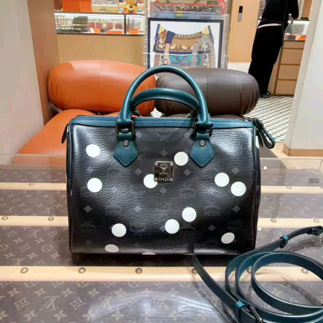 95新 MCM MCM/MCM大眼睛限量波士顿手提单肩包