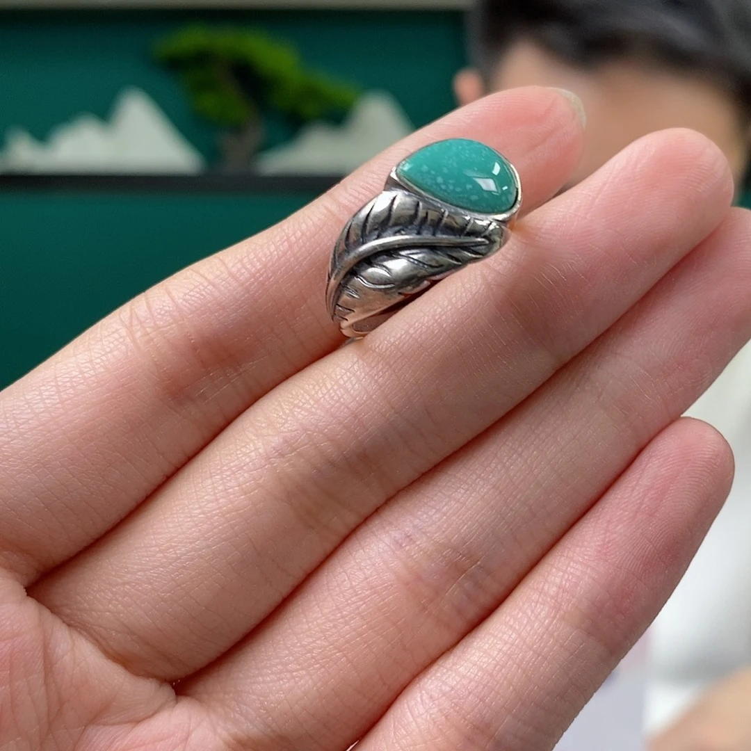 绿松石银S925镶嵌珠宝奇石65