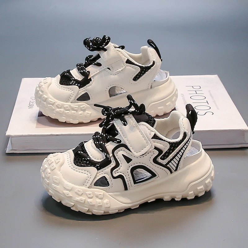 儿童凉鞋运动鞋夏季男童沙滩鞋软底防滑女童包头中小童网眼框子鞋