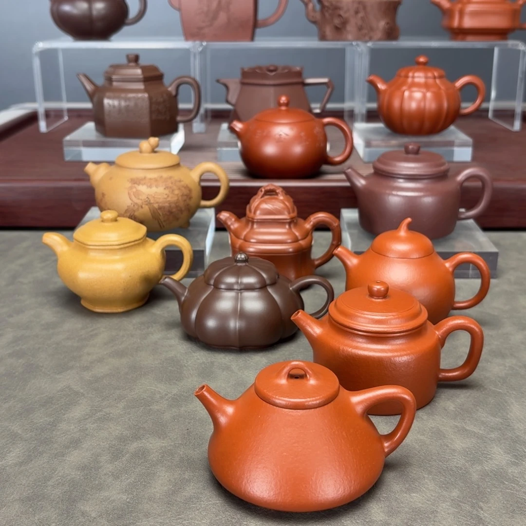 石***壶茶壶紫砂子冶石瓢130CC朱泥