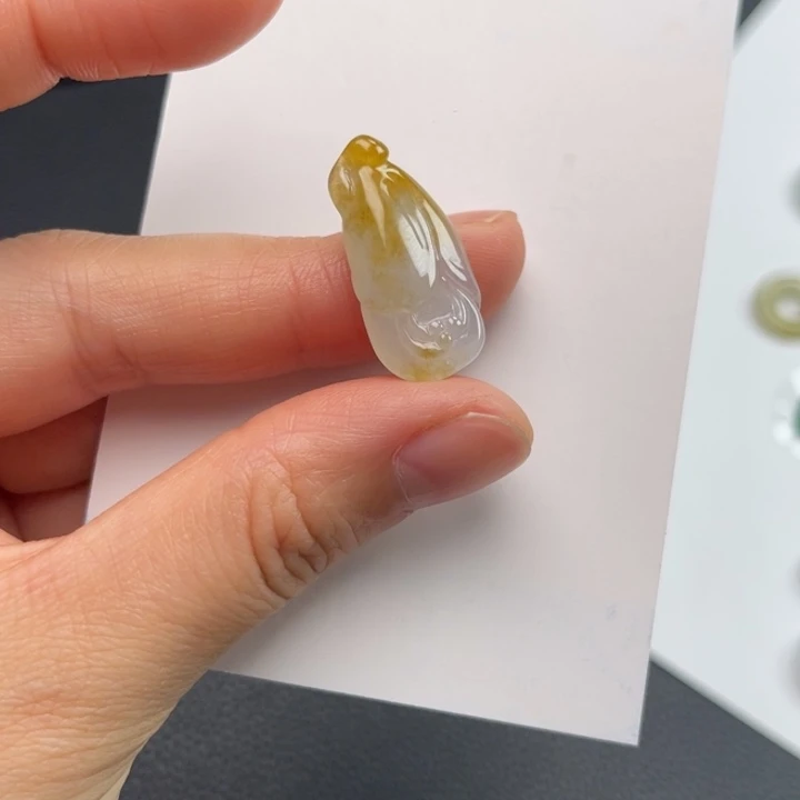 翡翠未镶嵌颈饰玉兰花