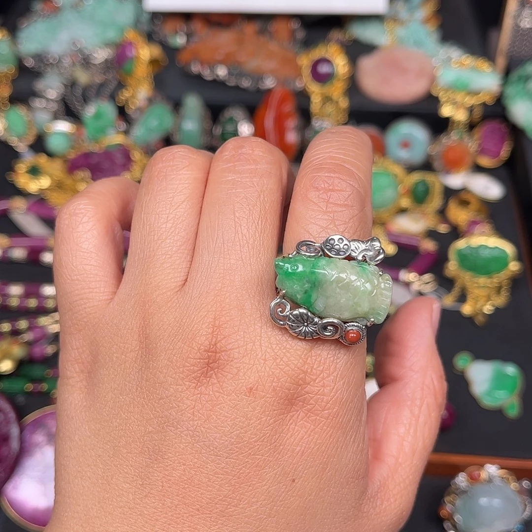 翡翠未镶嵌戒指双十二活动不议不退