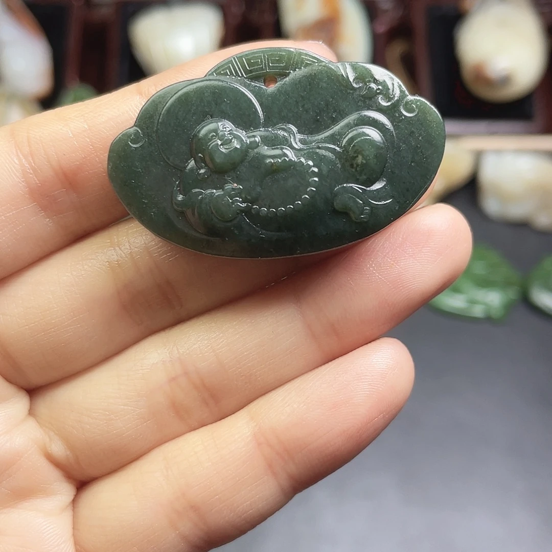 和田玉未镶嵌挂件