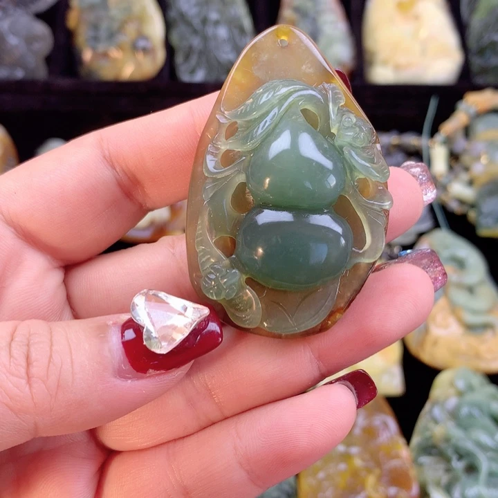 岫玉挂坠未镶嵌挂坠