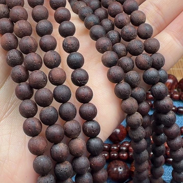 藤类缅甸小叶降真香红油06圆珠108颗