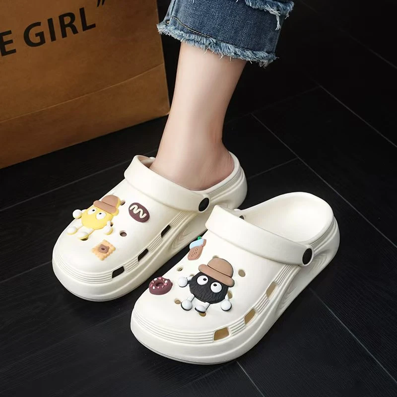 2025年新款EVA洞洞鞋踩屎感女夏外穿防滑网红沙滩包头软底拖鞋