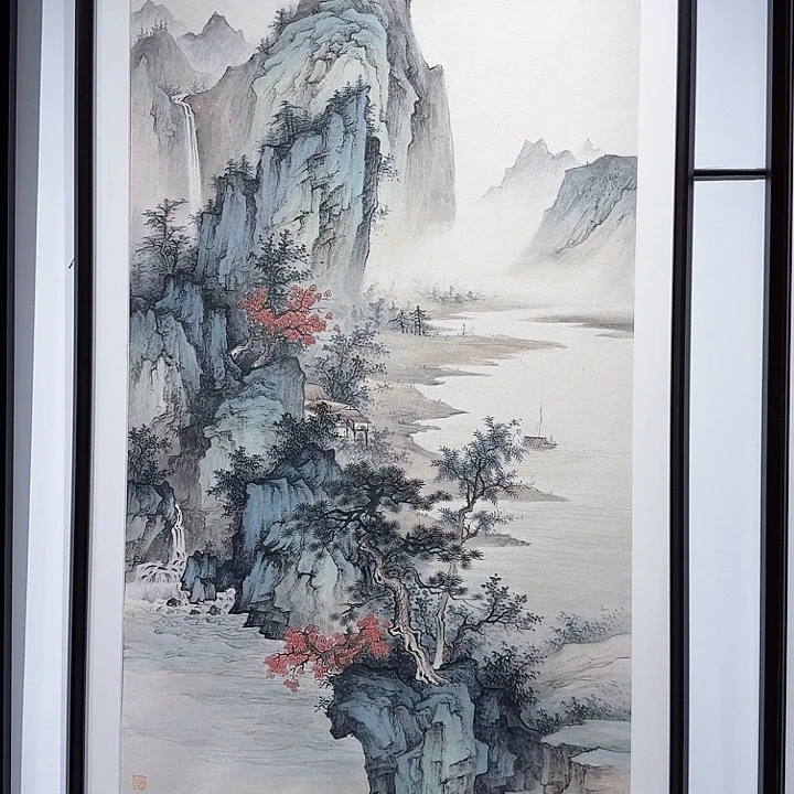 元***的国画青山胜境山水画8平尺