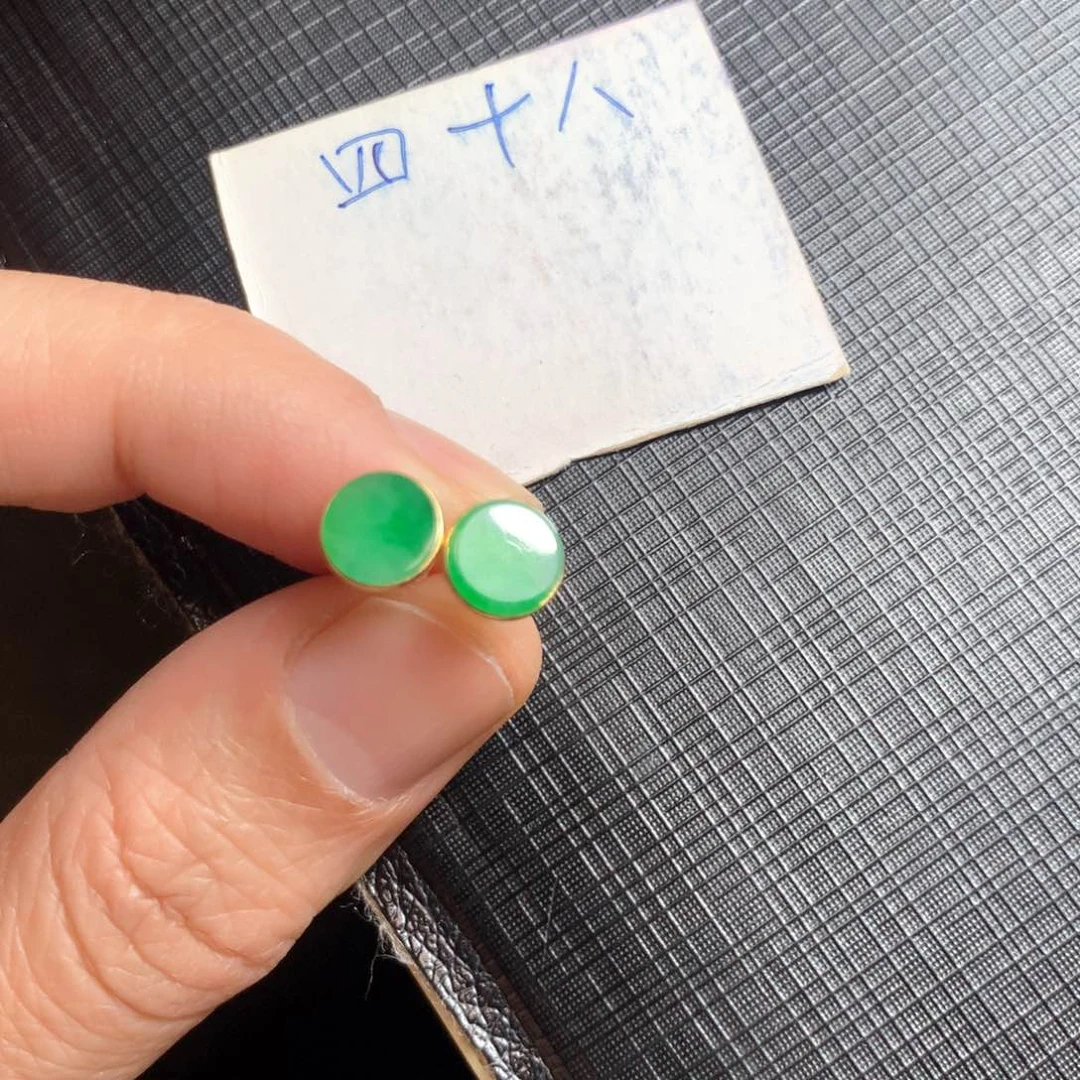 颈饰18K金镶嵌翡翠翡翠