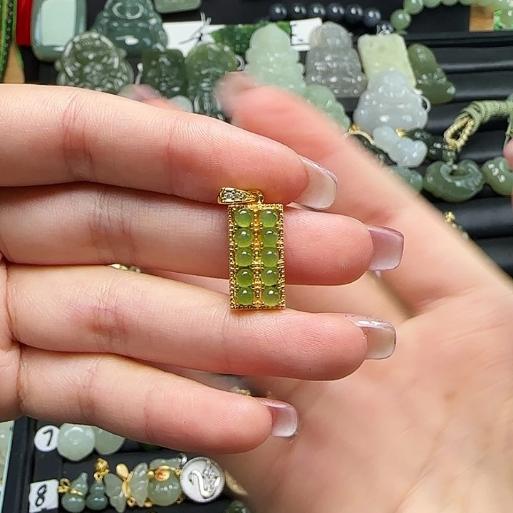 颈饰银S925镶嵌和田玉