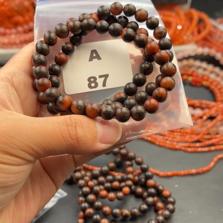 南红玛瑙未镶嵌多样性发货默认微瑕称重7mm3条