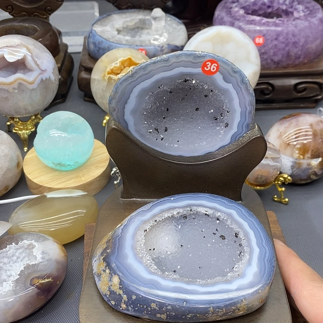 摆件紫晶未镶嵌聚宝盆