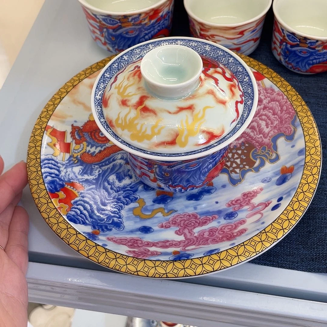陶景德陶瓷盖碗茶具