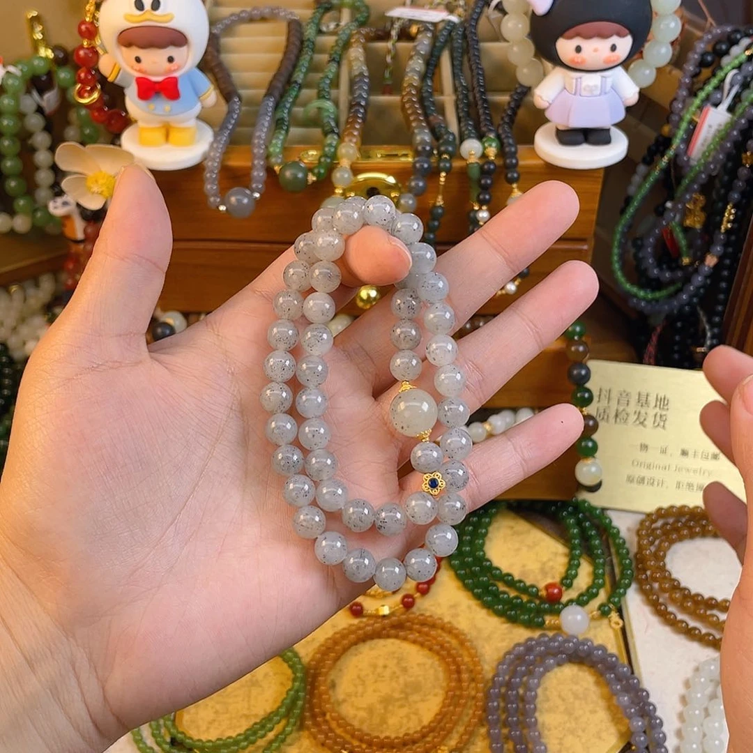 和田玉双圈手串未镶嵌