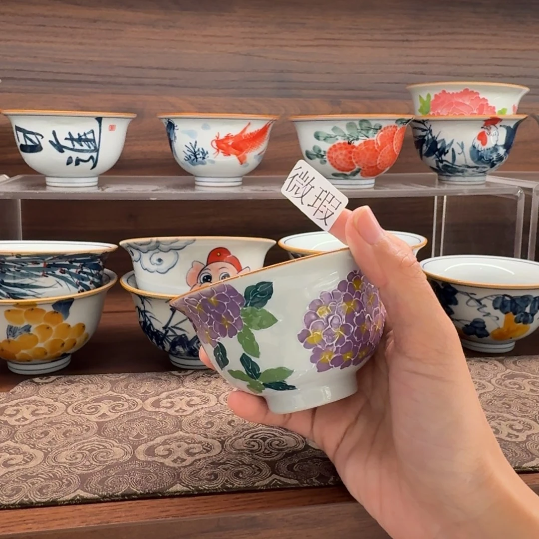 釉下彩纯手绘微瑕