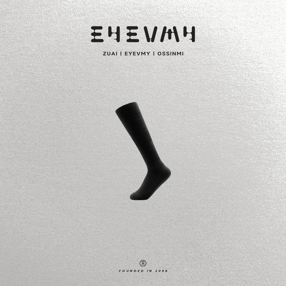 精梳棉小腿袜黑色袜子A24CJ112