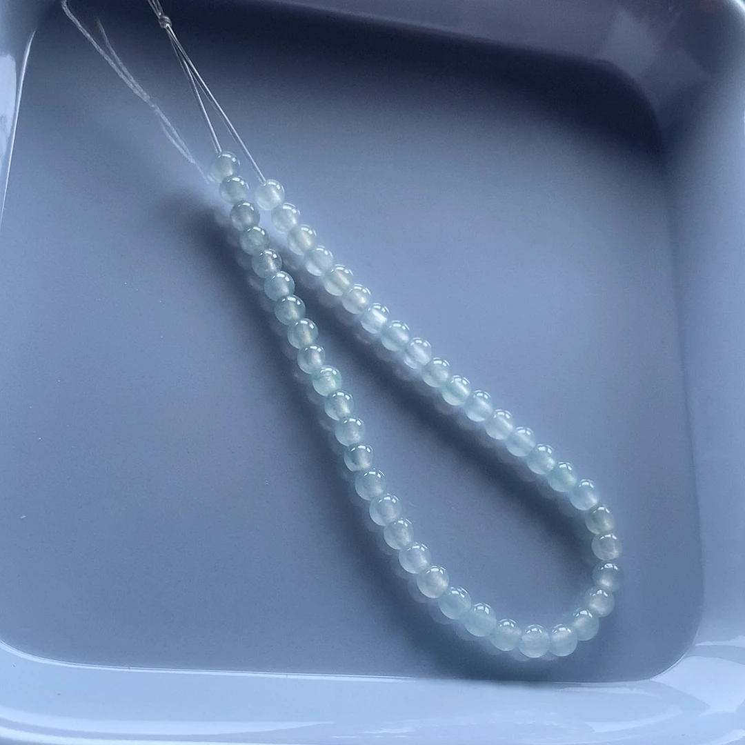翡翠未镶嵌手串翡翠圆珠小米粥22