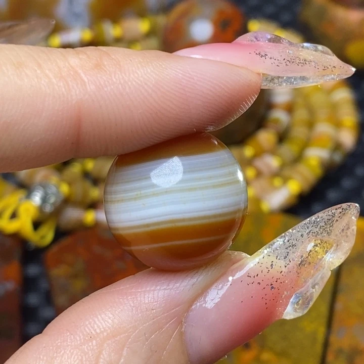 玛瑙/玉髓颈饰足银镀金镶嵌