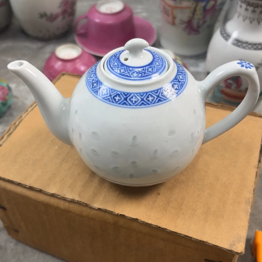 青花玲珑柚子壶全品