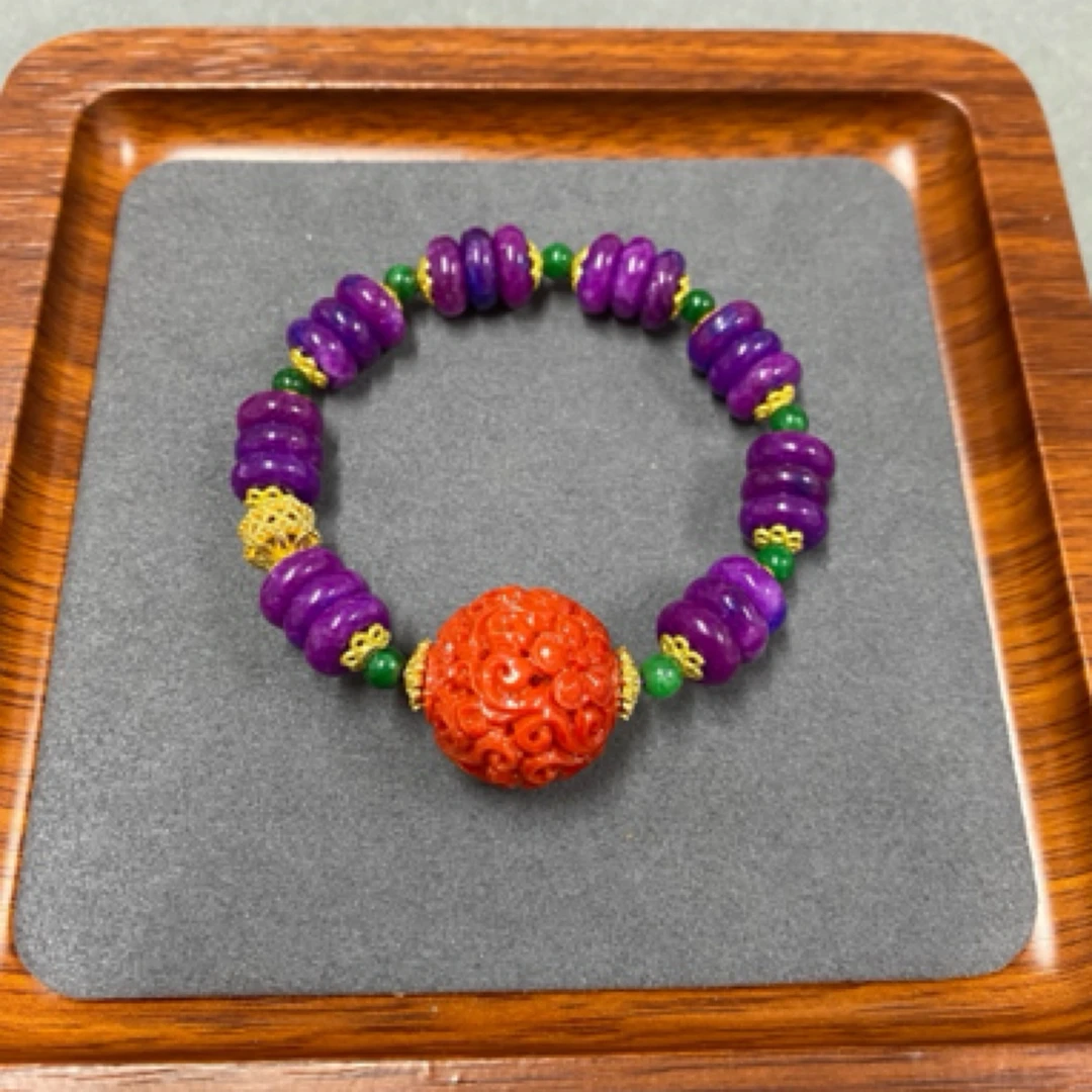 【全场清仓】23mm橘色顶珠算盘手串100