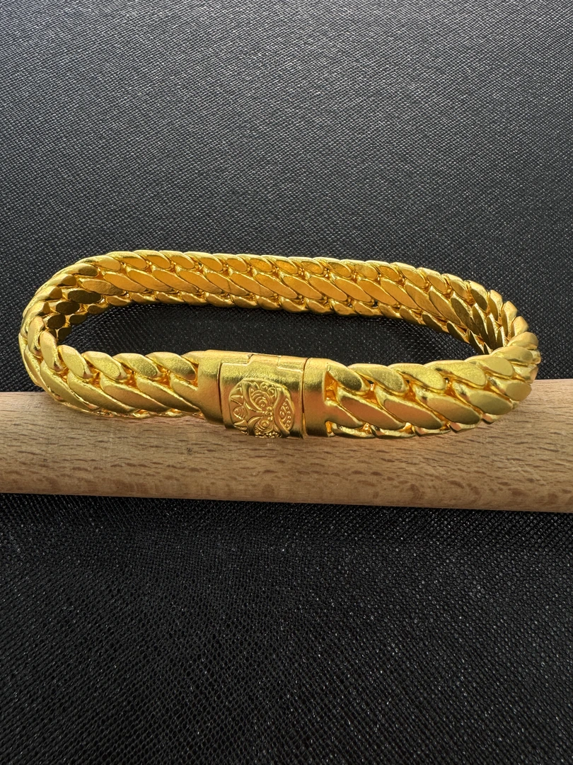 足银手链 金银三马鞭手链