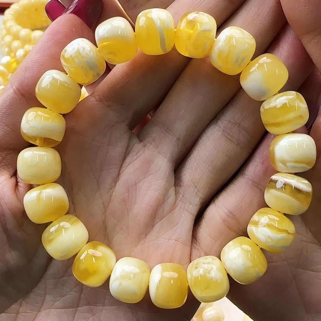 琥珀未镶嵌手链蜜蜡手串